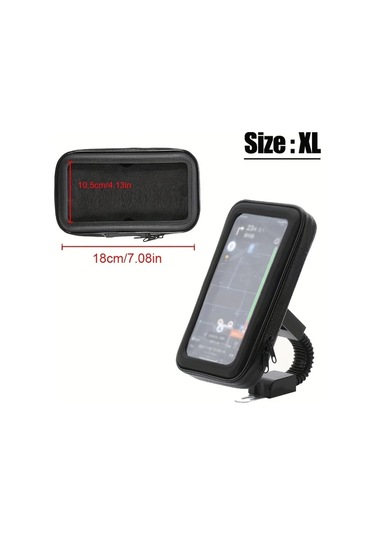 Xuweiwei Her Türlü Telefona Uygun Motosiklet Gidon Tutucu Dikiz Aynası Yağmurluklu 360 Derece Döner Büyük Boy -