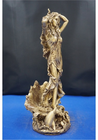 Afrodit Heykel Biblo - 27 Cm Ev Ofis Dekoratif Hediyelik Aksesuar Dekor Altın