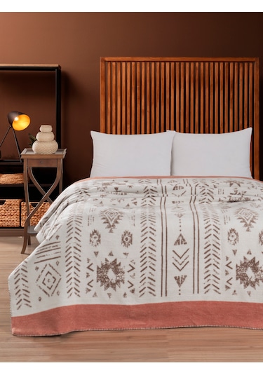 Vicuna Home Bohemian Pamuklu Çift Kişilik Battaniye