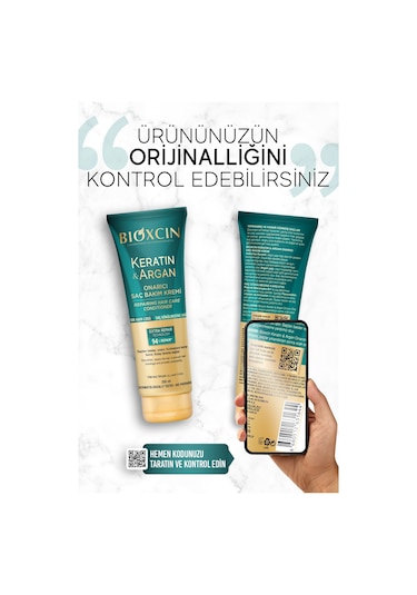 Bioxcin Keratin & Argan Onarıcı Saç Bakım Kremi 250 ml  -  Yıpranmış Ve Hassas Saçlar