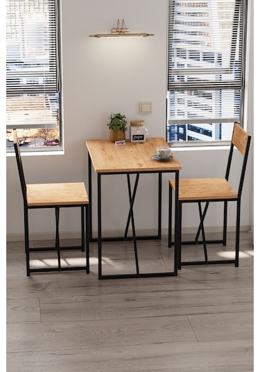 Bofigo 2li Mutfak Seti Mutfak Masa Ve Sandalye Seti Balkon Masası Cafe Seti Maysa Çam