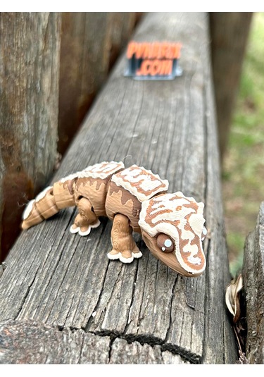 Kertenkele Oyuncak Tepeli Gecko 3d Hareketli Organik Vip Orta Boy