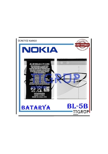 Nokia Bl-5B Batarya Pil