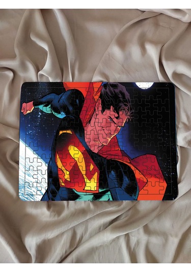 Çocuk Puzzle Ahşap Süperman 108 Parça Mobilya