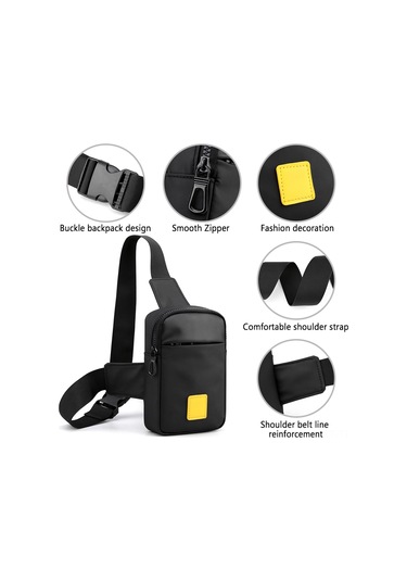 Youtek Erkek Nylon Casual Çapraz Çanta - Koyu Mavi, Hafif Ve Fonksiyonel, 19x13x4cm Koyu Mavi