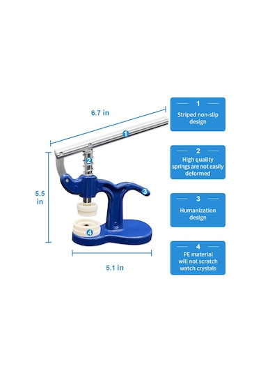 18 Mm İle 50 Mm Arası Ölçüler İçin Saat Tamir Pres Takımı 16 Parça Pil Değişimi İçin Kasa Açma Manivelası Ve Kasa Kapatma Aparatı Diğer
