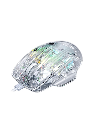 Aula S80 7200 DPI 7 Tuşlu RGB Şeffaf Optik Oyuncu Mouse