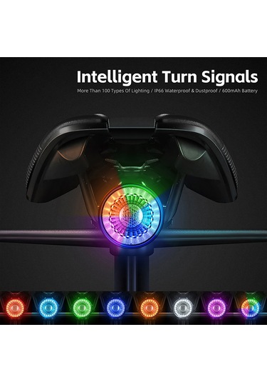 Mufunye Bisiklet Arka Feneri: Uzaktan Kumandalı Sinyal Ve Fren Işığı, Ip66 Su Geçirmez, Aydınlatma Ayarlanabilir, Çeşitli Demirlemelerle