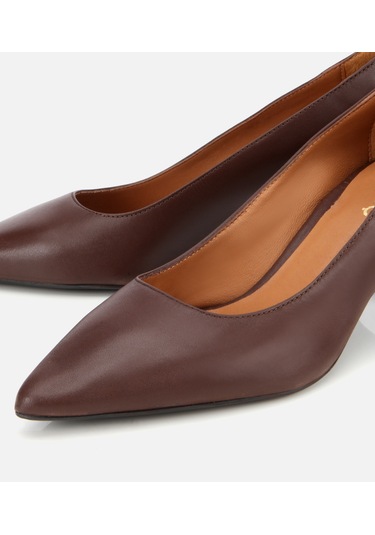 Hotiç Kadın Deri Kahverengi Esnek Tabanlı İnce Topuklu Stiletto 01ayh312480a480 01ayh312480a480 Kahverengi