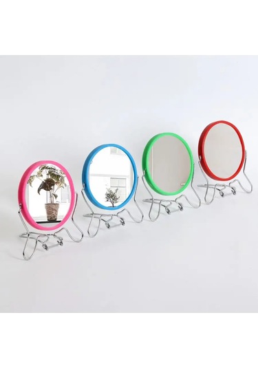 Qf Masaüstü D-9 Cm Çift Taraflı Büyütmeli Ayna 169852121 Kırmızı