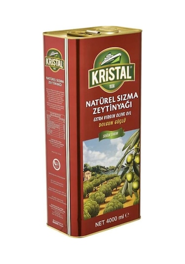 Natürel Sızma Zeytinyağı Dolgun Güçlü 4 L Teneke