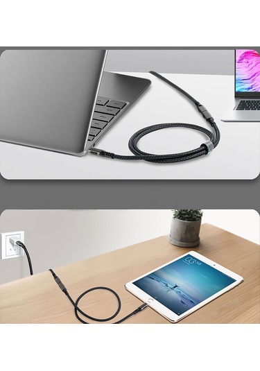 Hızlı Data Ve Şarj Kablosu Thunderbolt Usb 3.2 Type-c Pd Uzatma Kablosu 20gbps 4k 60hz 3 Metre