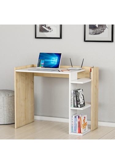 Lagomood Ruby Çalışma Masası Meşe-Beyaz