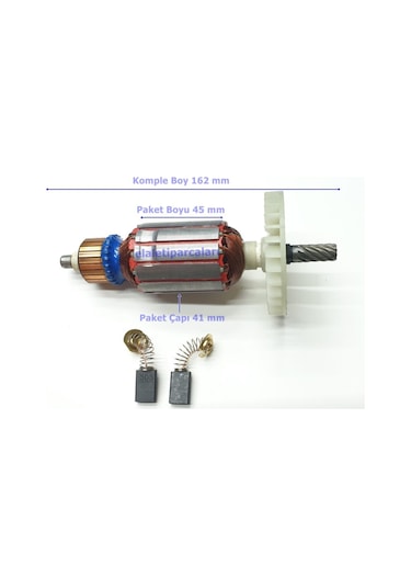 Makita Tipi 5704 R Endüvi Rotor Kollektör ve Kömürü