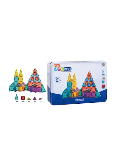 Mini Seyahat Tipi Metal Kutulu 43 Parça Magnet Oyun Seti