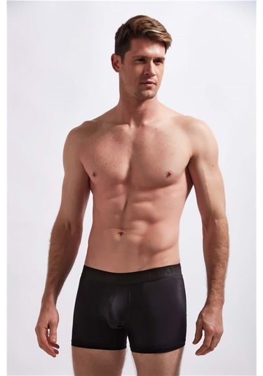 Josejuan 3'Lü Erkek Boxer Koton Likralı Bel Yazılı Lastik 1011