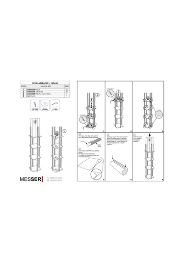 Barok Raflı Lambader Kahverengi