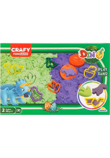 Sunman Oyuncak Crafy Dino Oyun Kumu Seti 250 G 11 Parça - Standart