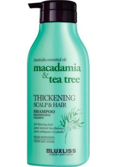 Luxliss Thickening Macadamia Tea Tree Thickening Scalp- Hair Shampoo 500 ML