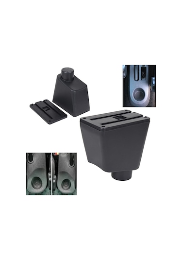 Siyah & Kırmızı Renault Clio 4 İçin Renault Clio 3 Iıı Iv İçin Araba Kol Dayama Kutusu Aksesuarları Depolama Usb Arayüzü Geri Çekilebilir