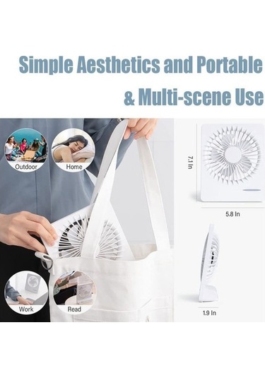 Masaüstü Usb Mini Fan - Beyaz Ha63sl Beyaz