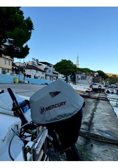 Tekne Motor Kılıfı Dıştan Takma Marin Deri Mercury 30 Hp