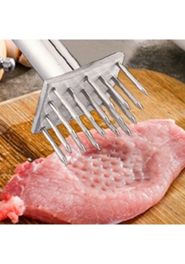 Pişirme Aletleri İçin 28 Paslanmaz Çelik Keskin İğne Bıçağa Sahip Profesyonel Et Dövücü