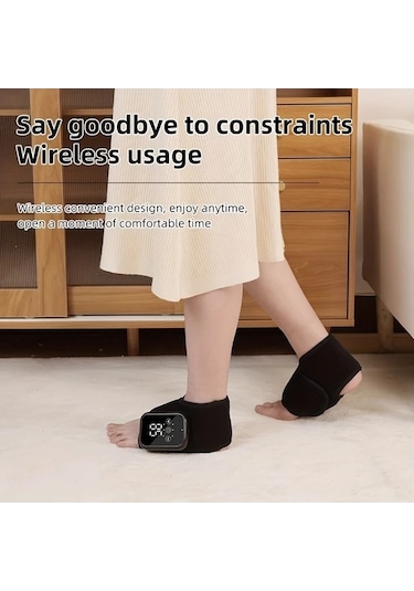 Pazly Usb Şarjlı Siyah Ayak Masaj Aleti, 3 Masaj Modu & 3 Sıcaklık Seviyesi, Tatil Hediyesi, Arkadaşlar Ve Yaşlılar İçin, 1 Paket Siyah