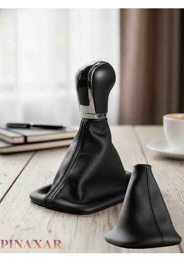 Dacia Logan Siyah Deri Prime Tasarım Siyah Spor Dikiş Vites Körüğü