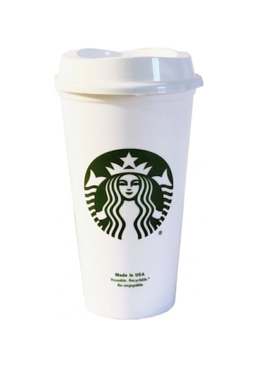 Starbucks Yeniden Kullanılabilir Seyahat Kupası 473ml Beyaz