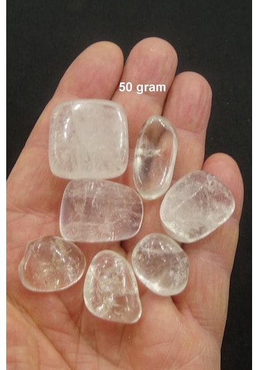 Doğal Kristal Kuvars Tamburlu Parçalar-50 Gram-115K