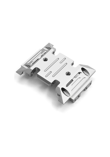 Fosenze Axıal Scx10 Iıı Axı03007/axı03014 1/10 Simülasyon Tırmanma Arabaları İçin Alüminyum Gövde Metal Vites Kutusunun Tabanı Gümüş