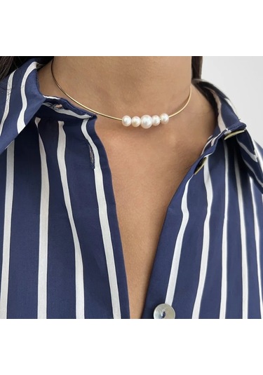 18 Ayar Altın Paslanmaz Çelik Okyanus Kabuğu Kolye Ucu Fransız Zarif Retro Şık Yüksek Kaliteli İnci Titanyum Çelik Kolye Diğer