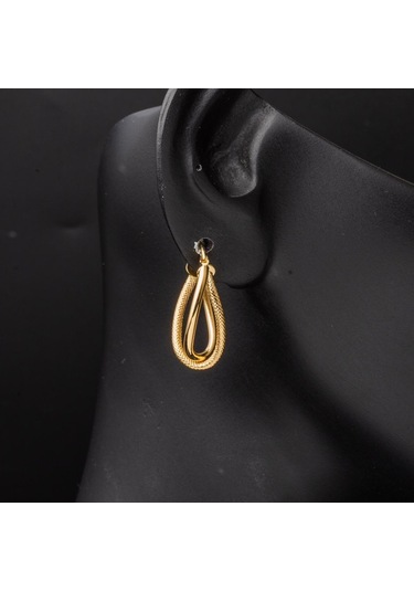 2,5 cm Çaplı 14 Ayar Asimetrik Altın Küpe KPDLY14K21909