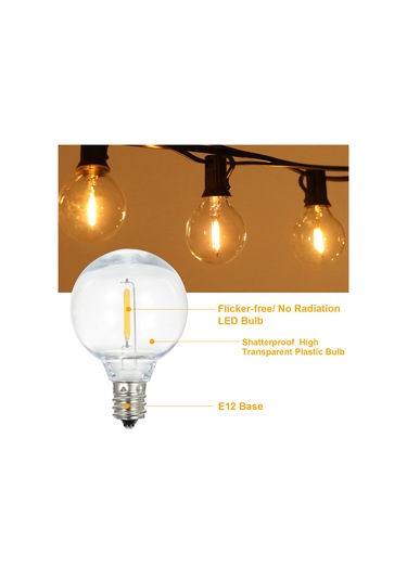 Moveevo 25 Adet Ip44 Su Geçirmez E12 Varm Beyaz Led Ampul Plastik - 110v, 0.6w, 360 Aydınlatma Şeffaf