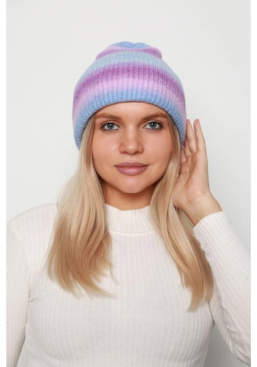 Renk Geçişli Kadın Bere Rkş-16 Lila Lila