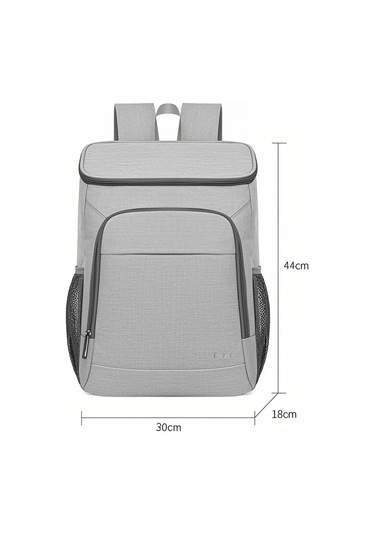 Yaozixa 24l Isı Ve Soğuk Saklama Özelliği İle Outdoor Çanta - Leakproof, Yalıtkan, Oxford Kumaş, Gece Güneşi İpucu Kenar Çantalar, Gri Gri