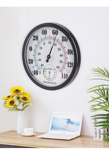 25 Cm Geniş Ekran Ev Termometresi Klasik Renkli Alt