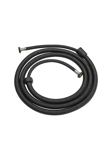 Duş Hortumu Ekstra Uzun, 79 İnç Duş Hortumu, Duş Başlığı Uzatma Hortumu, El Duş Hortumu Mat Siyah Mat - Siyah
