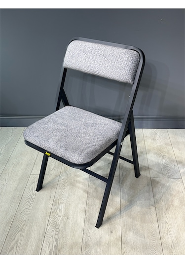 Hey Katlanır Mutfak Sandalyesi Yemek Balkon Bahçe Otel Gri Bukle