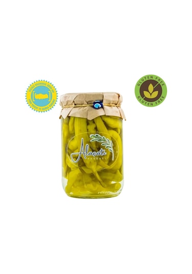 Alaçatı Naturel Doğal Fermente B Biber Turşusu 660cc Süzme 300 G E