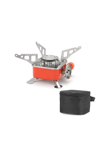 Kampanyalı Katlanır Taşınabilir Gazlı Ocak - Ayarlanabilir Alevli Outdoor Pişirme Ekipmanı Çok Renkli Çok Renkli