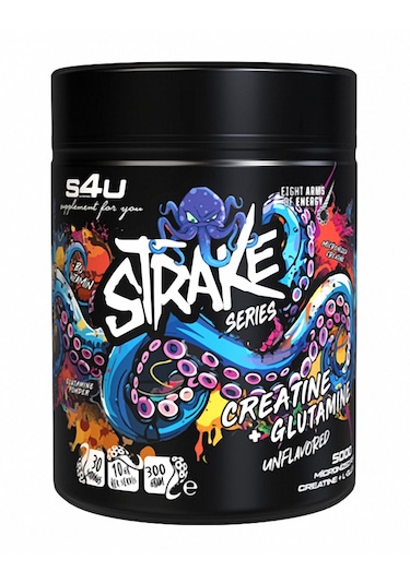 S4u Strake Series Creatine + Glutamine 300g Aromasız Aromasız