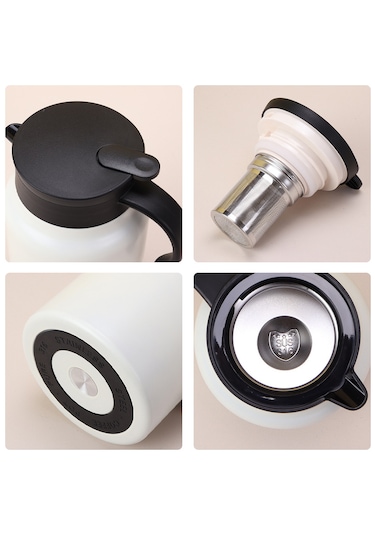 Paslanmaz Çelik Haşlanmış Demlik Büyük Kapasiteli Yalıtımlı Tence