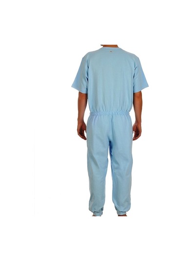 Caretex EH-3 Bacak Fermuarlı Alzheimer Erkek Hasta Tulumu M