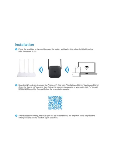 Novahub Xiaomi Mi Wifi Sinyal Güçlendirici Pro - 300mbps Hız, 2.4ghz, Çift Anten