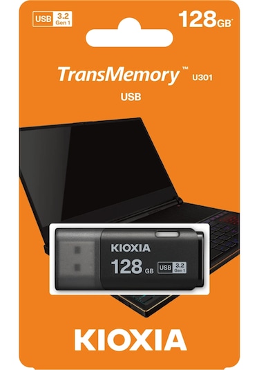 Kioxia 128gb U301 Usb 3.2 Flash Bellek Siyah Lu301k128gg4