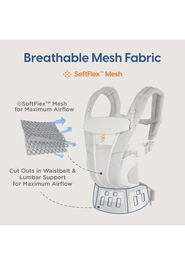 Ergobaby Omni Breeze Softflex Mesh ,0-4 Yaş ,4 Taşıma Pozisyonlu Kanguru ,Yeni Doğan Ve Küçük Çocuklar Için