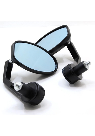Motosiklet Gidon Aynası Köşeli Siyah Siyah