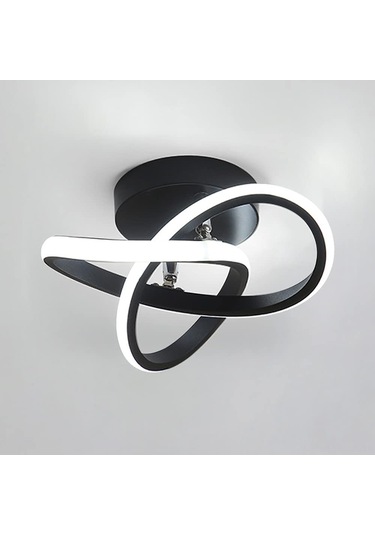 Neevoyu Siyah Treflor Led Tavan Lambası 3 Renk Ayarı 22w 10-15m² 110-220v Yatak Odası Salon Koridor İçin Siyah